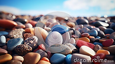 Godly Realistic Close Up Of Sky With Vivid Contrast And Elegant Rocks Stock Photo