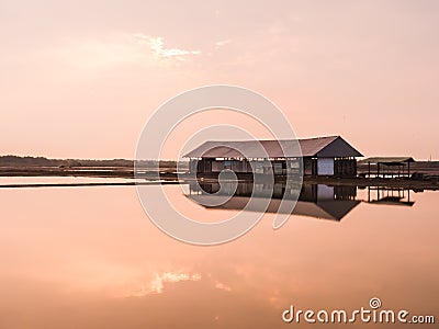 Godown in salt pan Stock Photo