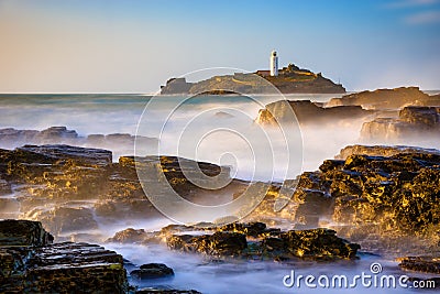 Godrevy Lighthouse, Cornwall Stock Photo