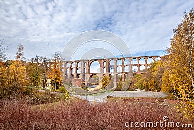 Goeltzschtalbruecke in Netzschkau Vogtland Germany Attractions l Stock Photo