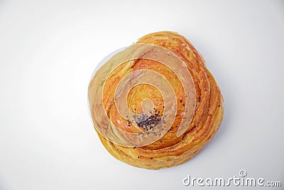 Gogal Traditional Azerbaijani Cookie on Novruz Easter . Fresh pastries Gogal on white background. Traditional Azerbaijani Stock Photo