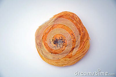 Gogal Traditional Azerbaijani Cookie on Novruz Easter . Fresh pastries Gogal isolated on white background. Traditional Azerbaijani Stock Photo