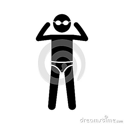 Goggle glyph vector icon which can easily modify or edit Vector Illustration