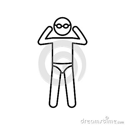 Goggle Line Vector icon which can easily modify or edit Vector Illustration