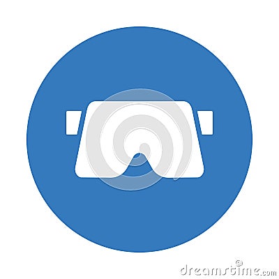 Goggle, rift, virtual, vr icon. Blue color design Vector Illustration
