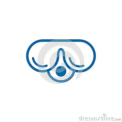 Goggles swim logo design template Vector Illustration