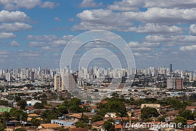 Goiania and your blue sky with clouds Stock Photo