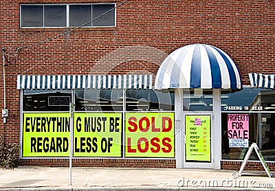 Going Out of Business Stock Photo