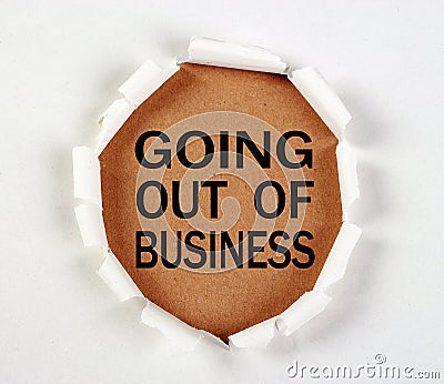 Going out of Business Stock Photo