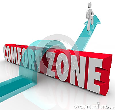 Going Outside Over Comfort Zone Try Different Experience Grow Stock Photo