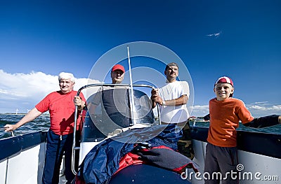 Going sea fishing Stock Photo