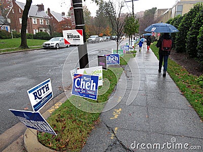 Going to the Polls for the Midterm Election Editorial Stock Photo