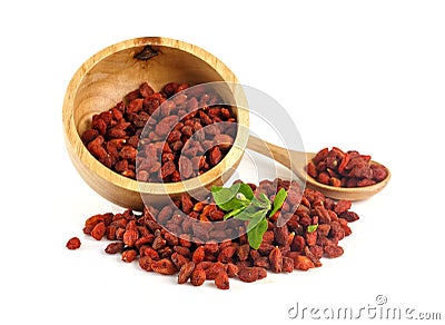 Goji berry on white Stock Photo