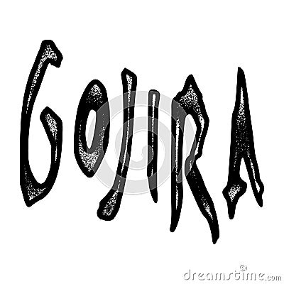 Gojira metal band vector logo. Vector Illustration