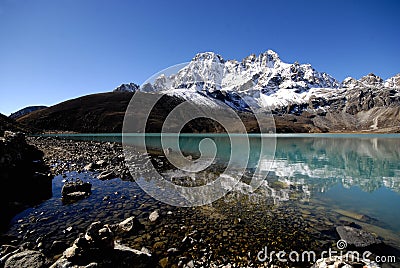 Gokyo Sacred Lake Stock Photo