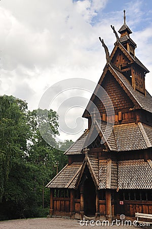 Gol stave church in Folks museum Oslo Stock Photo
