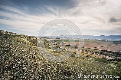Golan Heights landscape Israel Stock Photo