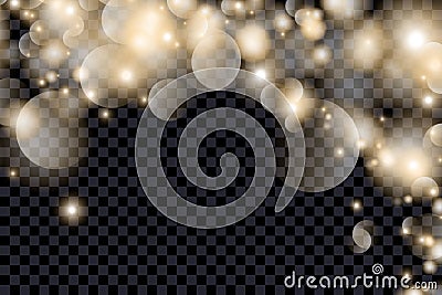 Gold abstract bokeh background Vector Illustration