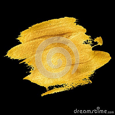 Gold acrylic paint. Vector illustration Vector Illustration