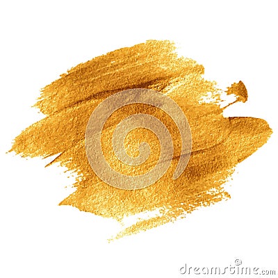 Gold acrylic paint. Vector illustration Vector Illustration