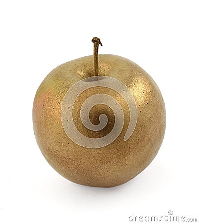 Gold apple Stock Photo