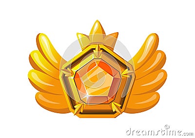 Gold award. Game reward, Icons awards, celebration games, cartoon vector illustration Vector Illustration