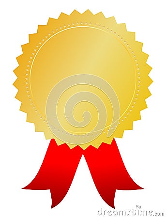 Gold award medal Vector Illustration