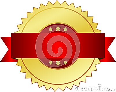 Gold award medal Vector Illustration