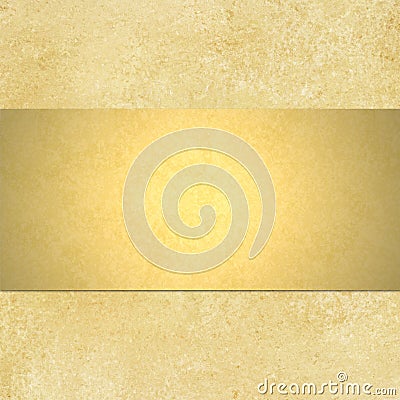 Gold background with blank shiny golden ribbon lay Stock Photo