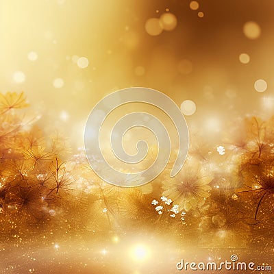 gold background, shiny, sparkling and blurred. Floral, gold flowers, golden background, blurred background Stock Photo