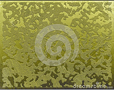 Gold background with uneven grungy texture. Stock Photo