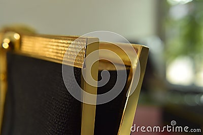 Gold bag Made of 18k gold And silk That is luxurious, expensive, Stock Photo