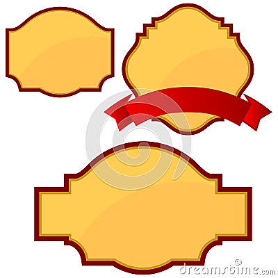 Gold banners Vector Illustration