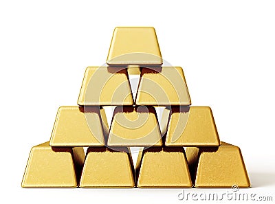 Gold bar Cartoon Illustration