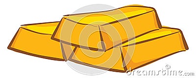 Gold bar , vector or color illustration Vector Illustration