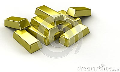 Gold bars Stock Photo