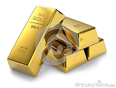 Gold bars Stock Photo