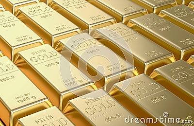 Gold bars Stock Photo