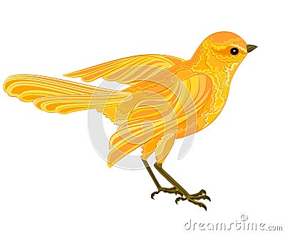 Gold bird Vector Illustration