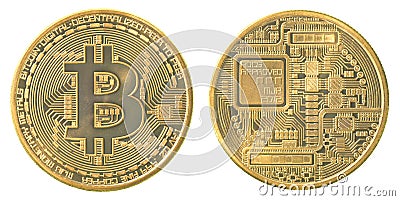 Gold bitcoin Stock Photo