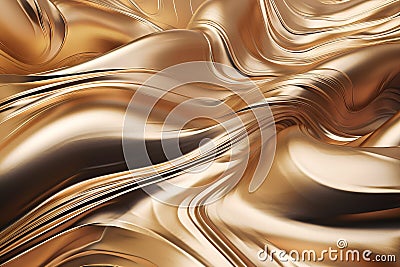 a gold and black abstract background with wavy lines and curves in the center of the image, with a gold and black background with Stock Photo