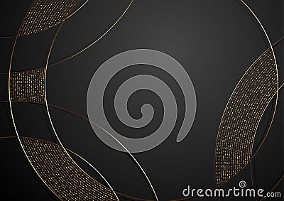 Gold and Black Abstract Luxury Background Vector Illustration