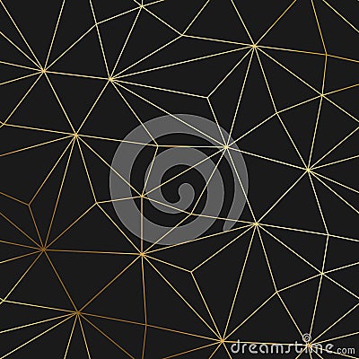 Gold black background luxury geometric texture pattern. Vector Illustration