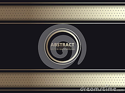 Gold and black royal abstract background Vector Illustration