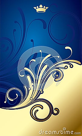 Gold-blue Classic Background Royalty Free Stock Image - Image: 5322766