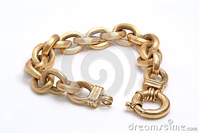 Gold bracelet Stock Photo