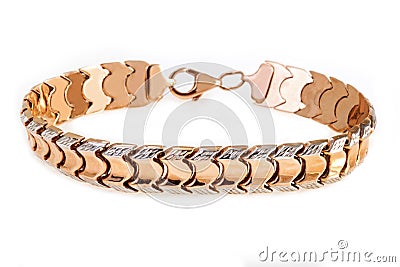 Gold bracelet Stock Photo