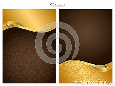 Gold and brown abstract background Vector Illustration