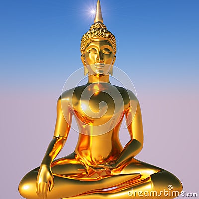 Gold Buddha Stock Photo