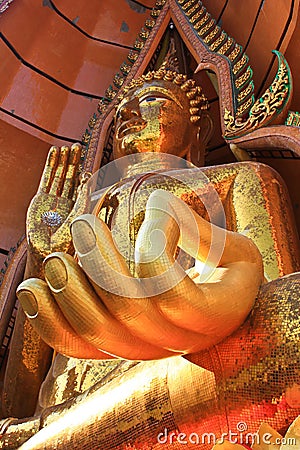 The Gold Buddha Image , Thailland Stock Photo